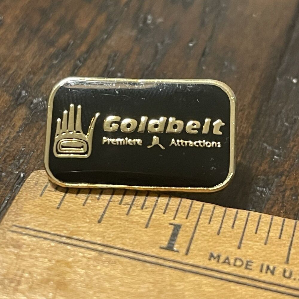 Souvenir Collectible Pin Goldbelt Premiere Attractions Alaska Black Gold Toned